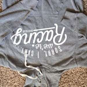 J. America Gray Hoodie with White Accents